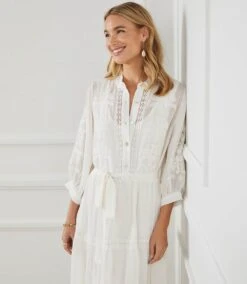 Embroidered Tiered Dress -Karen Kane Store 701E3A17 FB77 4E05 AEF5 5A269C455838