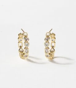 Gemstone Hoop Earrings -Karen Kane Store 70244832 8D86 4C28 A376 56A3E23C8D50