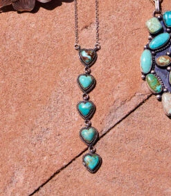 Kingman Turquoise Heart Necklace -Karen Kane Store 823CFEB0 1E75 4A52 A843 1CFB390942FB