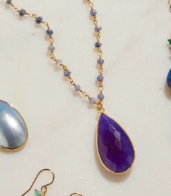 Beaded Teardrop Pendant Necklace -Karen Kane Store 91C6739B CB5F 4EB5 8D52 FD8D57DA0043