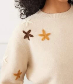 Embroidered Flower Sweater -Karen Kane Store A0DEA7F9 6DE3 4BB4 9363 A17B138ED0C7