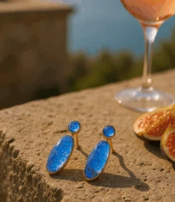 Lapis Crystal Earrings