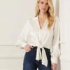 Satin Tie Front Top -Karen Kane Store BE29A9B4 967D 472F 99E1 9E5A770FA732
