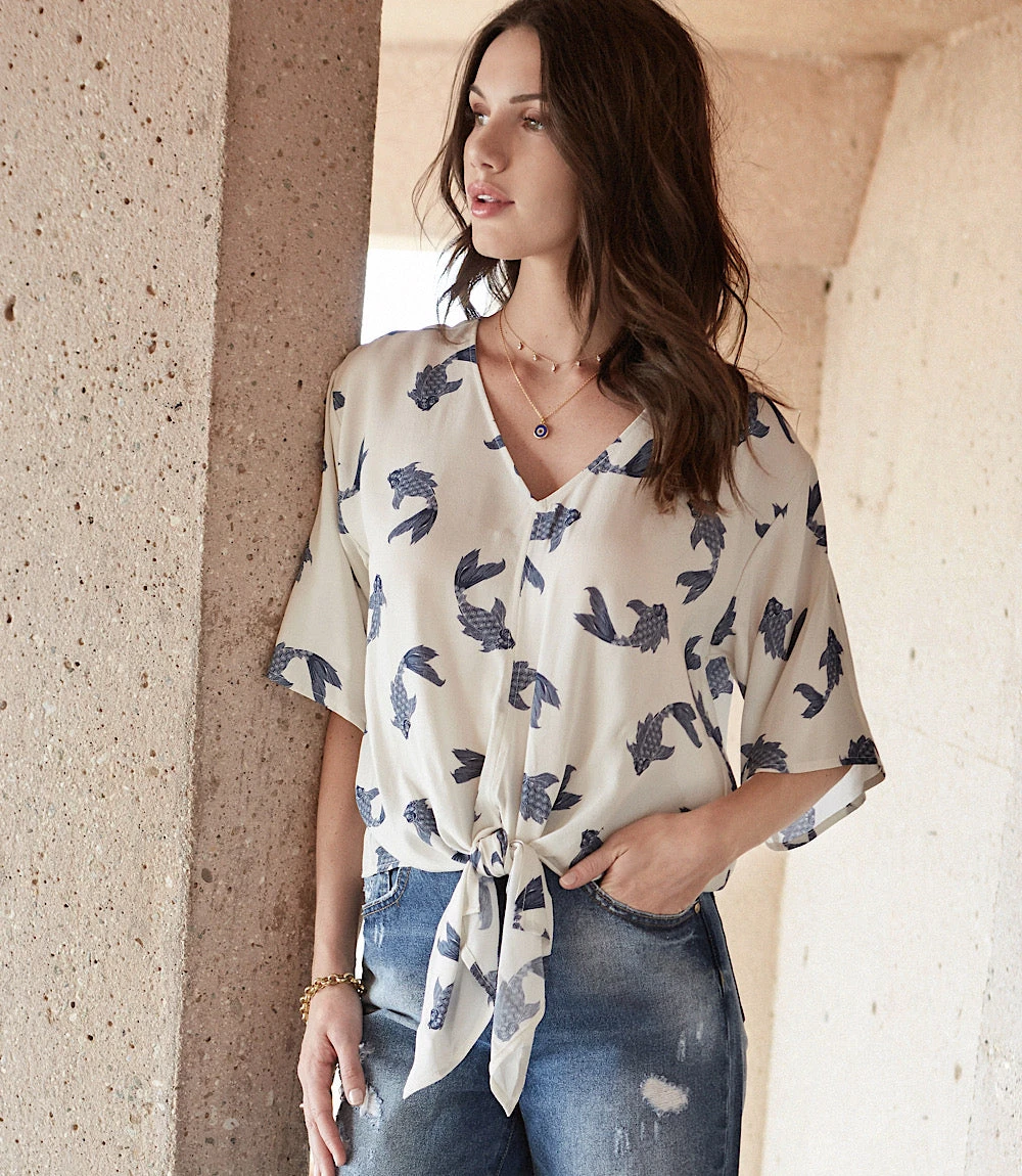 Tie-Front Top 3 Tie-Front Top