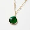 Emerald Quartz Pendant Necklace