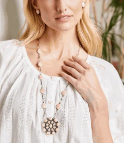 Pink Conch Necklace And Earrings Set -Karen Kane Store E0143278 52F6 45EA BDFF C85099718221