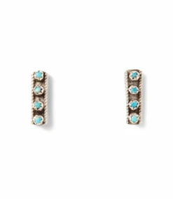 Turquoise Bar Stud Earrings -Karen Kane Store E100065 TUR 02