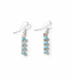 Turquoise Bar Dangle Earrings -Karen Kane Store E100066 TUR 02