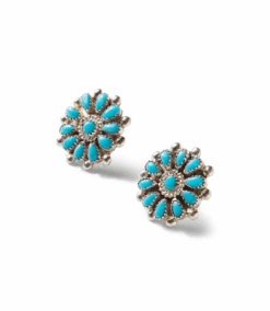 Turquoise Cluster Earrings -Karen Kane Store E100068 TUR 01