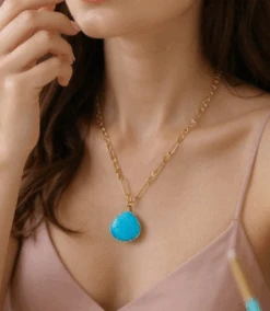 Turquoise Pendant Necklace -Karen Kane Store EA2C238D 337B 4A6E AE2A 61F3C455F05E