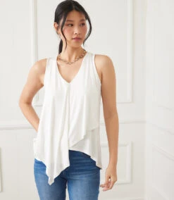 Drape Front Tank -Karen Kane Store EB4D8AF9 C036 4F82 A326 EAC11E35BBF9