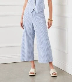 Stripe Cropped Pants -Karen Kane Store IMG 0857