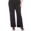Plus Size Emily Straight Leg Pants -Karen Kane Store L09035W BLK karenkane 2025 fall 00 1