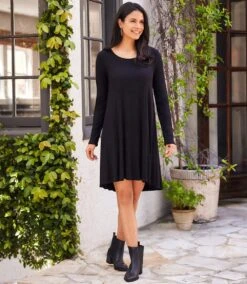 Long Sleeve Maggie Trapeze Dress