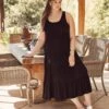 Plus Size Tiered Midi Dress