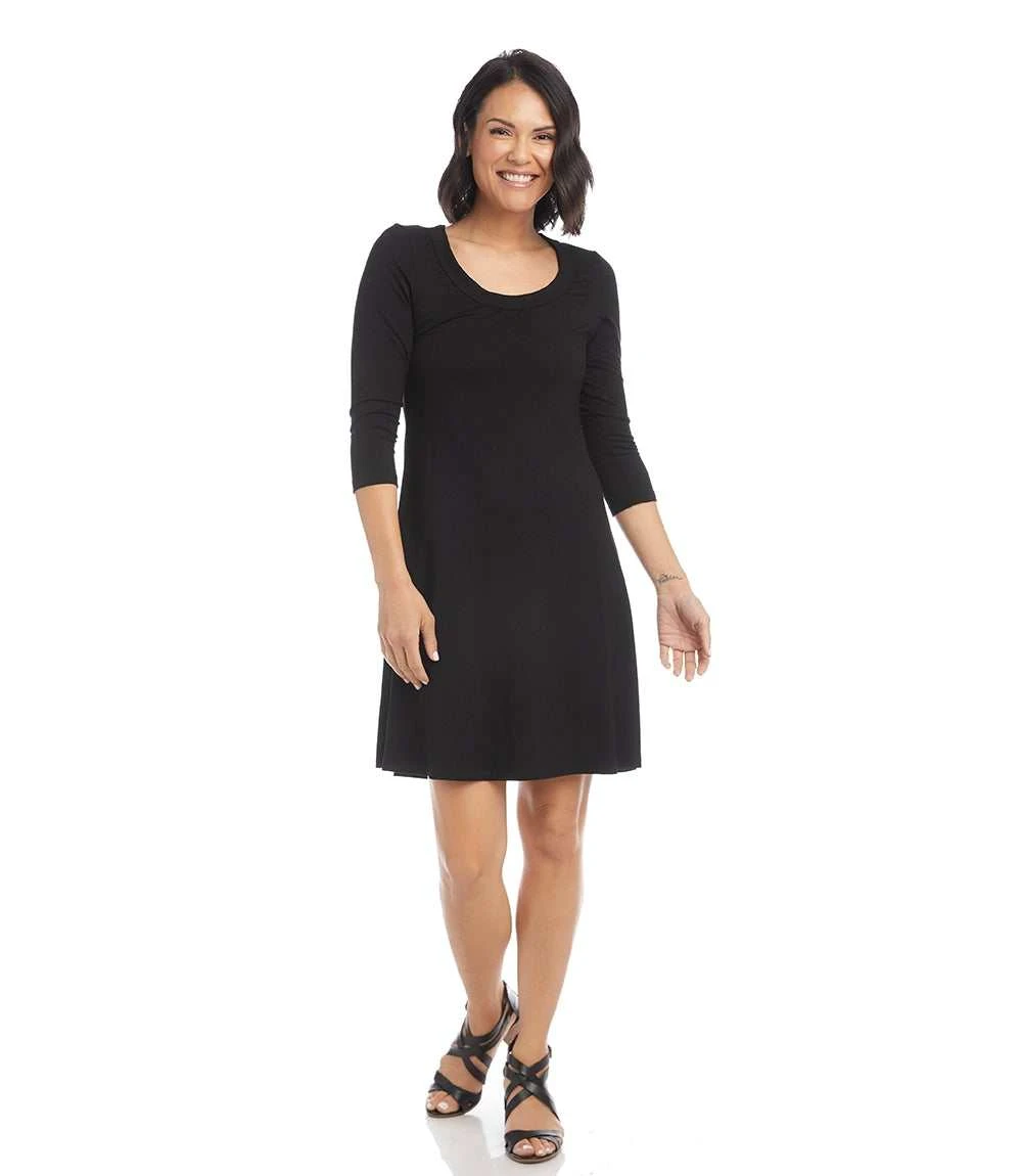 Three Quarter Sleeve A-Line Dress 5 Three Quarter Sleeve A-Line Dress - Image 3