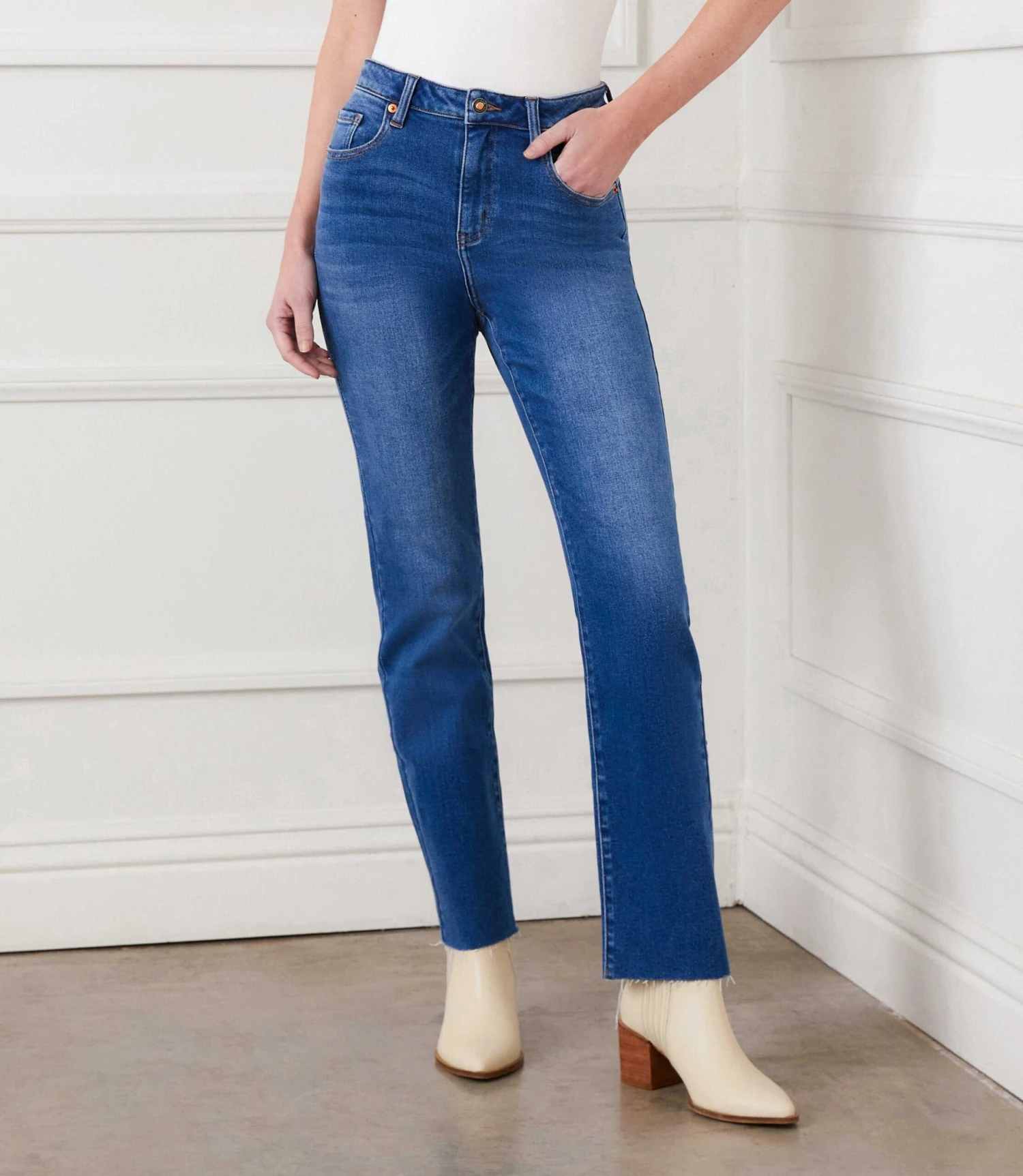 Raw Hem Straight Jeans 3 Raw Hem Straight Jeans