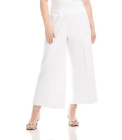 Plus Size Cropped Wide-Leg Pants