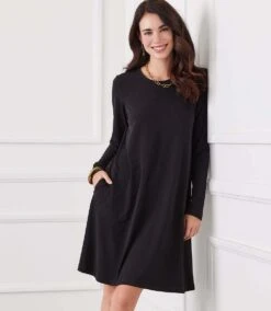 Long Sleeve Travel Jersey Dress 13 Long Sleeve Travel Jersey Dress -Karen Kane Store L51501