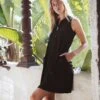 Sleeveless Zip-Up Travel Dress -Karen Kane Store L51537 black 002 0eef18ff e9f8 44ab b7c7 25bd9518dfb0