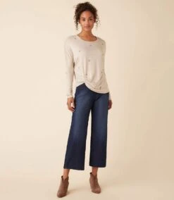 Wide Leg Cropped Jeans -Karen Kane Store L66502 denim 007 db40c0da 8417 4833 bcb2 fb93de48c9cc