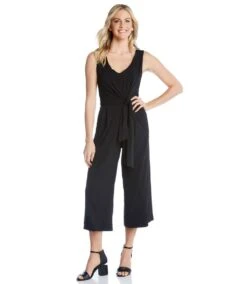 Tie-Front Travel Jumpsuit -Karen Kane Store karenkane 2020 spring mailer L46132 BLK 006 ca41103f 763e 44b7 b139 12948bc9aa4c