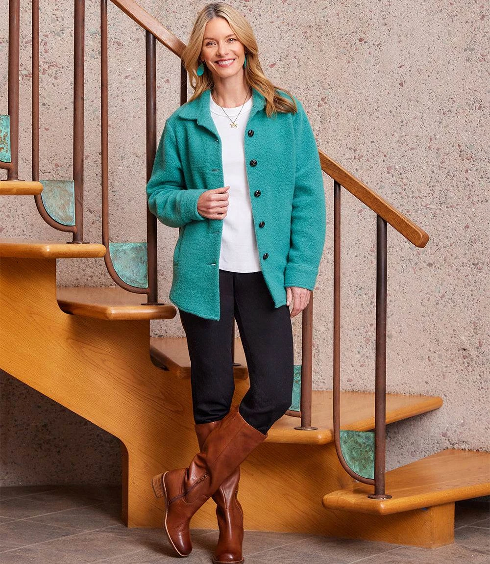 Petite Size Brushed Shirt Jacket 7 Petite Size Brushed Shirt Jacket - Image 5