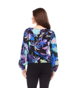 Petite Size Boatneck Drape Top 8 Petite Size Boatneck Drape Top -Karen Kane Store karenkane 2024 fall 3L10400P PRT 003