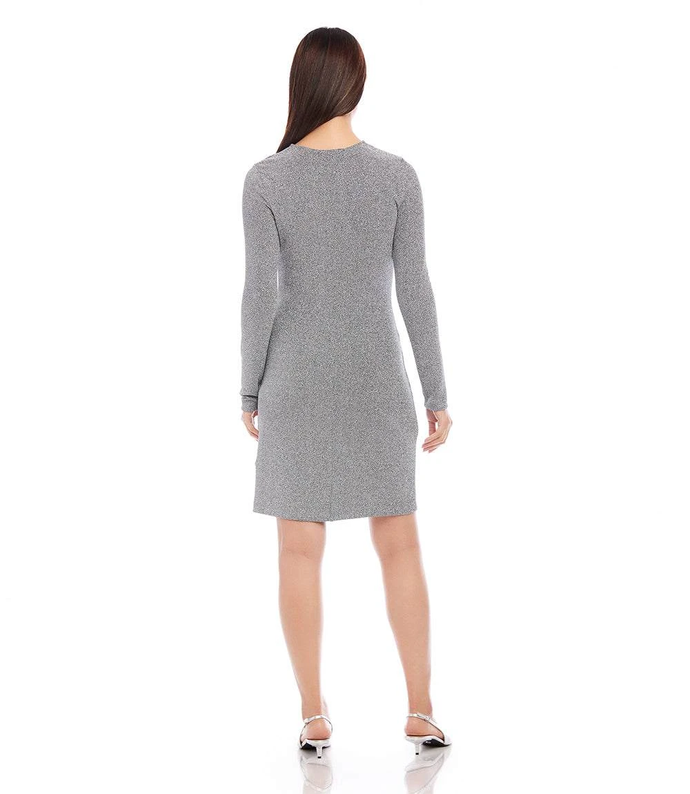 Long Sleeve Shirred Metallic Dress 7 Long Sleeve Shirred Metallic Dress - Image 5