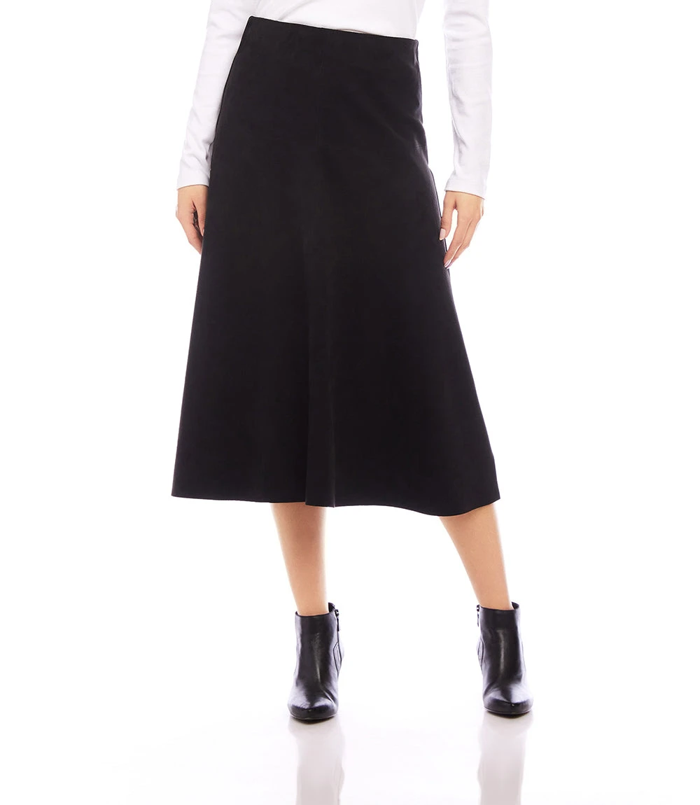 Petite Size Faux Suede Midi Skirt 4 Petite Size Faux Suede Midi Skirt - Image 2