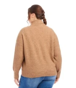Plus Size Mock Neck Sweater -Karen Kane Store karenkane 2024 fall 3N94268W WAL 00 3