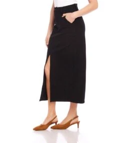 Chelsea Midi Skirt 10 Chelsea Midi Skirt -Karen Kane Store karenkane 2024 fall L09032 BLK 002