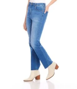 Raw Hem Straight Jeans 9 Raw Hem Straight Jeans -Karen Kane Store karenkane 2024 fall L48144 DEN 002