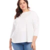 Plus Size Boatneck Top -Karen Kane Store karenkane 2024 spring 1L05507W OWH 001 7f5d0799 0f19 4cb3 b581 0d72b7a3784b