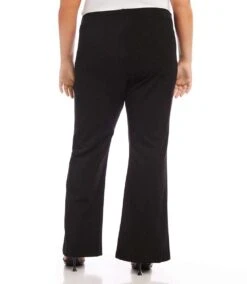 Plus Size Front Slit Pants 8 Plus Size Front Slit Pants -Karen Kane Store karenkane 2024 spring 1L09007W BLK 003