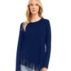 Asymmetric Fringe Top -Karen Kane Store karenkane 2024 spring 3L13189 NAV 001