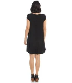 Petite Size Maggie Trapeze Dress -Karen Kane Store karenkane 2024 spring L13343P BLK 004 4619ab29 54ce 4cab 9d73 55e9a9f8ecd9