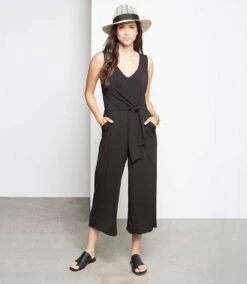 Petite Size Tie-Front Travel Jumpsuit