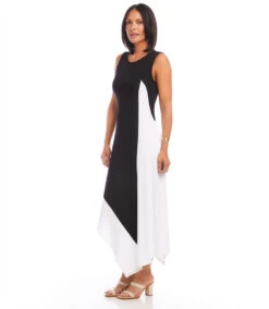 Asymmetric Colorblock Dress -Karen Kane Store karenkane 2024 summer 2L14075 BOW 005
