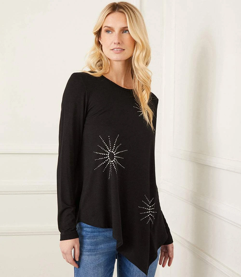 Petite Size Embellished Asymmetric Top 3 Petite Size Embellished Asymmetric Top