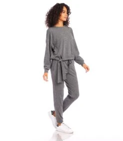 Side Tie Sweatshirt 9 Side Tie Sweatshirt -Karen Kane Store karenkane 2024 winter 4L26500 HEA 00 2