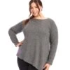 Plus Size Asymmetric Boatneck Top -Karen Kane Store karenkane 2024 winter 4L26504W HEA 00 1