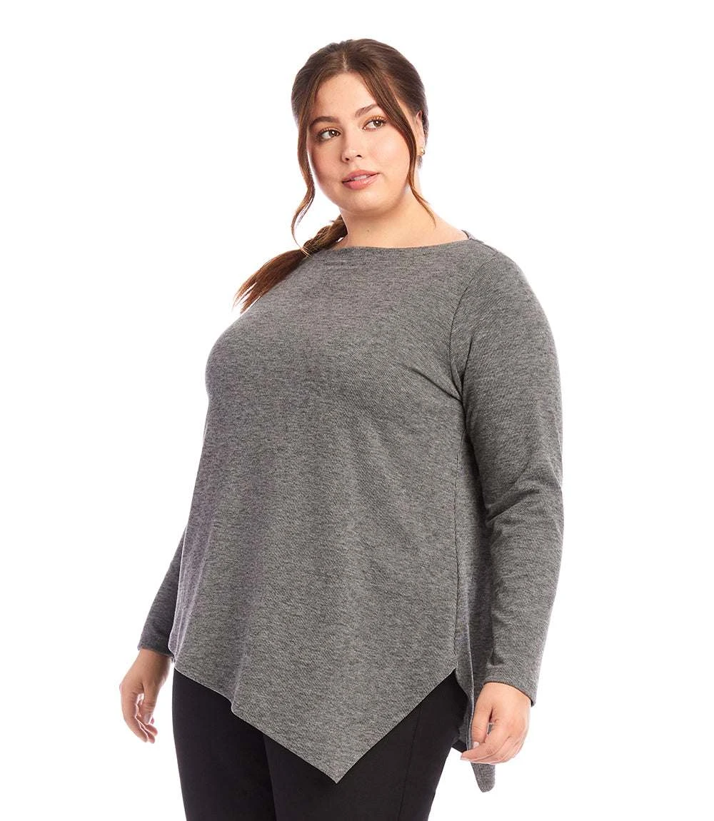Plus Size Asymmetric Boatneck Top 4 Plus Size Asymmetric Boatneck Top - Image 2