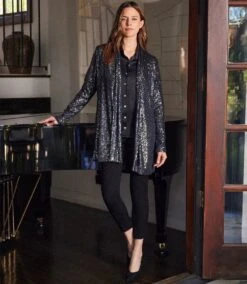 Sequin Duster -Karen Kane Store karenkane 2024 winter 4L30503 SMO 00