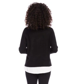 Layered Turtleneck Sweater 12 Layered Turtleneck Sweater -Karen Kane Store karenkane 2024 winter 4L89840 BLK 00 3