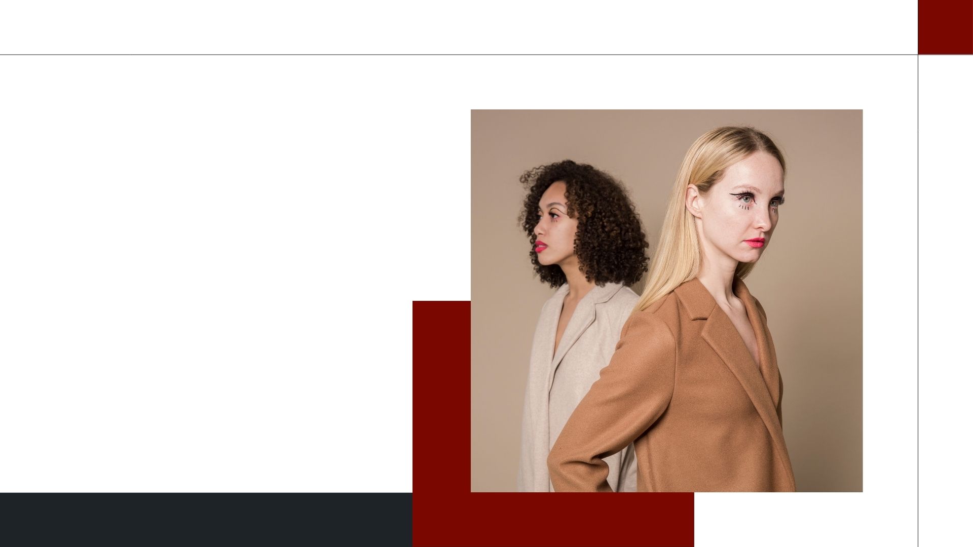 Karen Kane Store 1 Karen Kane Store -Karen Kane Store Burgundy and Black Minimalist Fashion Brand Guidelines Presentation